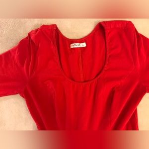 eShakti retro-style, scoop neck dress in size M-10